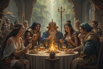make a dnd character, dnd party and fantasy character art