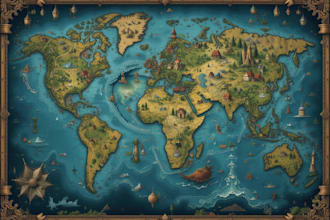 draw your fantasy map illustration arts