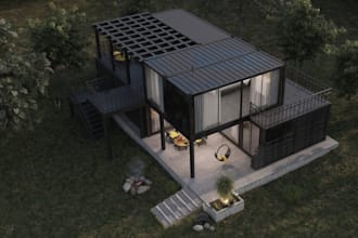 design custom tiny houses and container homes with 3d renderings