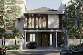 exterior design with realistic render
