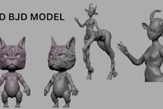 sculpt articulated fidget toy 3d articulated model bjd dol flexi for 3d printing