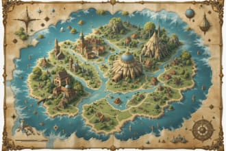 make your fantasy map illustration arts