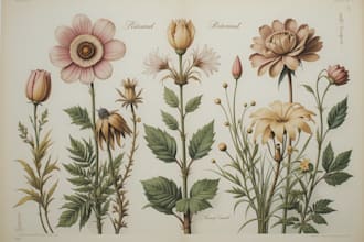 draw botanical illustration art for you