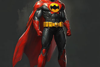 draw an awesome superhero cartoon character