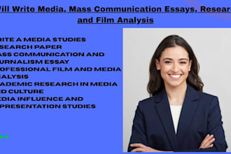 write media, mass communication, research and film analysis