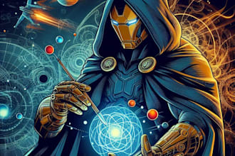 create scifi, fantasy, superhero character design