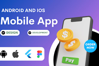 design mobile app development, IOS app, android creation flutter app developer