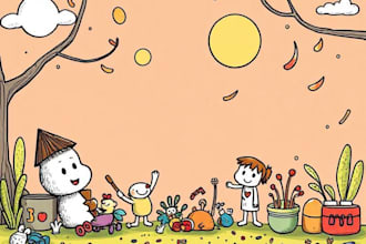 design doodle art cartoon illustration for any purpose