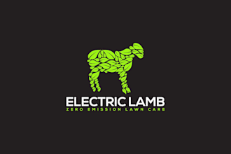 design awesome electric lamb logo