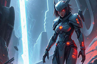 design stunning sci fi, cyberpunk, fantasy characters or concept art