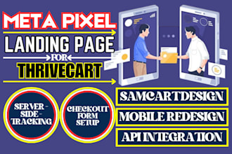 do thrivecart meta pixel sales funnel mobile landing page checkout redesign