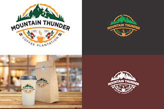 create a modern creative coffee shop cafe logo design