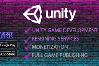 develop unity game development, game design for unity game