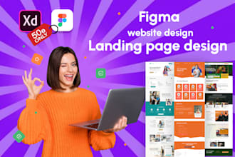 do figma website design, UX design and landing page design