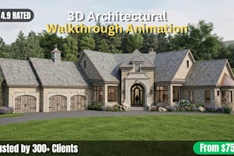 create a realistic 3d architectural walkthrough and flythrough animation