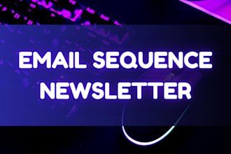 write cold email sequence and newsletter