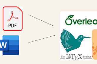 convert PDF, word, to latex,overleaf