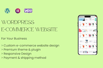 build a high converting wordpress ecommerce website or woocommerce store