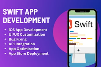 develop swift ios apps, swiftui, xcode, app development, bug fixing