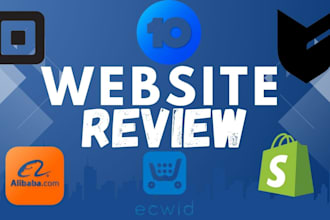 review alibaba website ecwid testing shopify website and suggest improvement