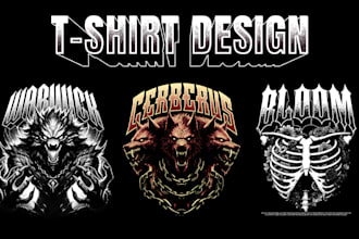 design metal, horror, and dark aesthetic tees