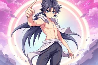 draw anime character sheet for you