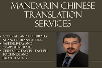 provide mandarin chinese translation services