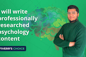 write professionally researched psychology content