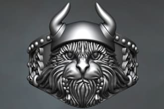 sculpt  3d jewelry design, ring bracelet necklace belt earring  for 3d printing