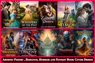 design artistic poetry, fantasy, romance horror ebook and book cover