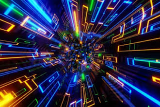 do 4k abstract animation 3d loop model motion graphics