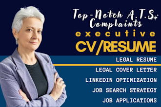 write legal resume, cover letter, job applications, optimized linkedin profile