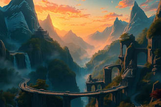 fantasy landscape art concept lost civilizations