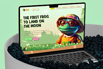 design a meme coin website, crypto landing page, and meme token website