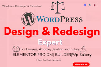 design professional wordpress website for attorneys, lawyers, and law firms