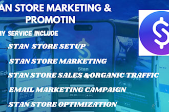 design stan store, marketing and promotion of stan store, social media marketing