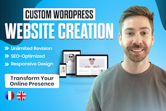 build a wordpress website with custom design and SEO