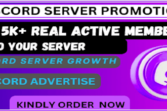 boost, grow and advertise your discord server, organic growth to get real users