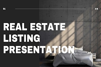 real estate listing presentation, buyer or seller  pitch deck, company profile