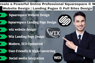 build squarespace website squarespace landing page wix webflow website design