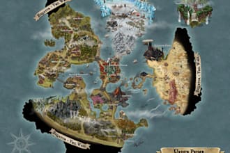 create fantasy dnd map cartography world inkarnate map rpg game map illustration