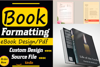 do ebook formatting and design, medical book layout for kdp, design lead magnet,