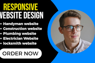 design handyman, construction, plumbing, electrician website