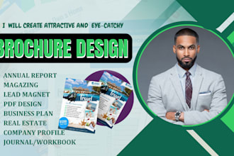 write and design an attractive brochure, annual report, pitch deck