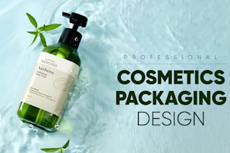 create minimalistic skincare labels, cosmetics packaging design, cosmetic label