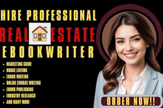 ghostwrite real estate ebook, personal finance,  credit repair, online course