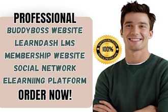 build buddyboss buddpress website learndash and lms website