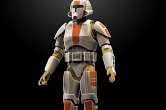 do 3d action figure, articulated action figure sculpt, 3d object for 3d printing