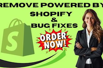 remove powered by shopify, fix and remove shopify bugs