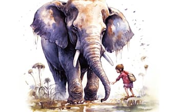 draw original watercolor children book illustration art